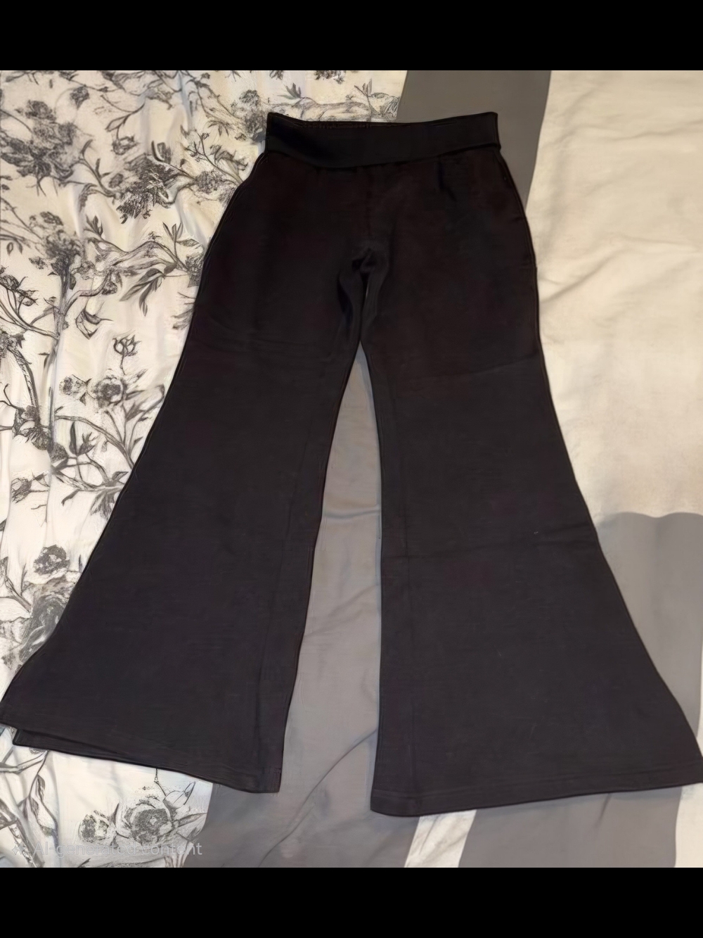 Buy 2 Get 1 Free!!      PINK Victoria's Secret Cotton Black Flared Pants Size M